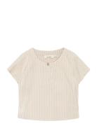 Nbmdiogo Ss Boxy Shirt Lil Tops T-Kortærmet Skjorte Cream Lil'Atelier