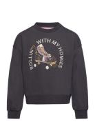 Tnhattie Os Sweatshirt Tops Sweatshirts & Hoodies Sweatshirts Black The New