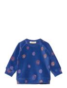 Sgbalexi Velvet Flower Sweat Tops Sweatshirts & Hoodies Sweatshirts Blue Soft Gallery
