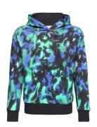 Sweatshirt Hood Aop Plastic Tops Sweatshirts & Hoodies Hoodies Multi/patterned Lindex