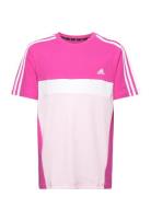 J 3S Tib T Sport T-Kortærmet Skjorte Pink Adidas Performance