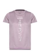 Terrex Agravic Trail Running T-Shirt Sport T-shirts & Tops Short-sleeved Pink Adidas Terrex