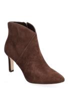 Isabelle Suede Bootie Shoes Boots Ankle Boots Ankle Boots With Heel Brown Lauren Ralph Lauren