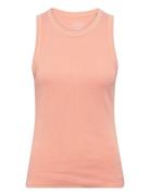 Sunfaded High Neck Rib Tank Top Tops T-shirts & Tops Sleeveless Orange GANT