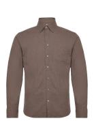 Bs Floyd Casual Slim Fit Shirt Tops Shirts Casual Brown Bruun & Stengade
