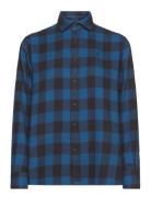 Relaxed Fit Plaid Cotton Twill Shirt Tops Shirts Long-sleeved Blue Polo Ralph Lauren