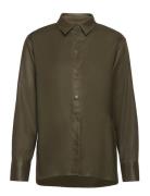 Daily Shirt Tops Shirts Long-sleeved Khaki Green A Part Of The Art