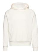 Soft Cotton Modal Hoodie Tops Sweatshirts & Hoodies Hoodies Cream Calvin Klein