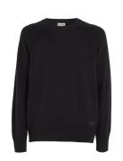 Recycled Wool Comfort Sweater Tops Knitwear Round Necks Black Calvin Klein