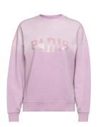 C_Elaslogan_Town Tops Sweatshirts & Hoodies Sweatshirts Pink BOSS