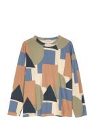 Geometric All Over Long Sleeve T-Shirt Tops T-shirts & Tops Long-sleeved Multi/patterned Bobo Choses