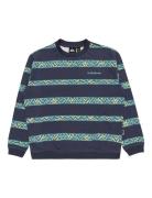 Take Us Back Crew Stripe Yth Tops Sweatshirts & Hoodies Sweatshirts Blue Quiksilver