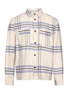Checked Overshirt Tops Overshirts Cream Tom Tailor