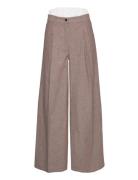 Textured Wide Pants Bottoms Trousers Wide Leg Brown REMAIN Birger Christensen