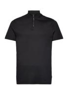 Onsesteban Reg 1/4 Zip Mock Neck Tee Tops T-Kortærmet Skjorte Black ONLY & SONS