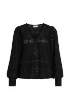 Vistala L/S V-Neck Top #8 Tops Blouses Long-sleeved Black Vila