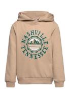 Kogbillie L/S Mountain Hood Box Swt Tops Sweatshirts & Hoodies Hoodies Beige Kids Only