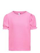Vmkassi Ss Top Wvn Girl Tops T-Kortærmet Skjorte Pink Vero Moda