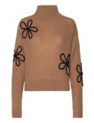 Jin Pullover Tops Knitwear Turtleneck Brown Fabienne Chapot