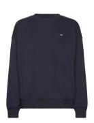 Rel Shield C-Neck Sweat Tops Sweatshirts & Hoodies Sweatshirts Navy GANT