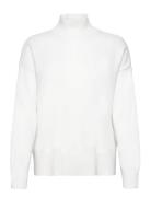 Superfine Lambswool Stand Collar Tops Knitwear Jumpers White GANT