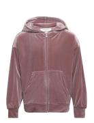 Hoodie Full Zip Tops Sweatshirts & Hoodies Hoodies Purple Rosemunde Kids