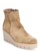 Wedge Ankle Boot Shoes Boots Ankle Boots Ankle Boots With Heel Beige Gabor