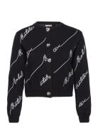 Sequin Logo Cardigan Tops Knitwear Cardigans Black ROTATE Birger Christensen