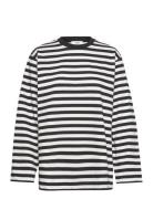 Heavy Single Stripe Noelle Ls Tee Tops T-shirts & Tops Long-sleeved Black Mads Nørgaard