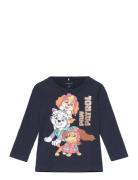 Nmfnubina Pawpatrol Ls Top Noos Cplg Tops T-shirts Long-sleeved T-Skjorte Blue Name It