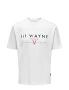 Onslilwayne Life Rlx Ss Tee Tops T-Kortærmet Skjorte White ONLY & SONS