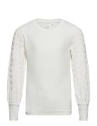 Nkfnotalia Ls Slim Top Tops T-shirts Long-sleeved T-Skjorte White Name It