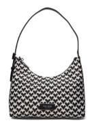 Sam Icon Modernist Hearts Jacquard Fabric Small Shoulder Bag Bags Top Handle Bags Black Kate Spade