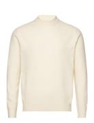 Wool-Blend Sweater With Perkins Collar Tops Knitwear Round Necks Cream Mango