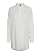 Vmbina L/S Over Shirt Wvn Noos Tops Shirts Long-sleeved White Vero Moda
