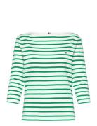 Slim Cody Boat-Nk 3/4Slv Tops T-shirts & Tops Long-sleeved Green Tommy Hilfiger