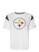 Nike Nfl Pittsburgh Steelers Top Sport T-shirts & Tops Short-sleeved White NIKE Fan Gear