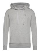 Arvid Basic Hood Badge Sweat - Gots Tops Sweatshirts & Hoodies Hoodies Grey Knowledge Cotton Apparel