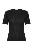 Esella Ss Top Gots Tops T-shirts & Tops Short-sleeved Black Esme Studios