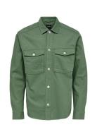 Onstron Ovr Twill Ls Shirt Tops Overshirts Green ONLY & SONS