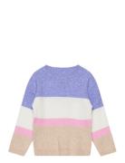 Kmgjennifer L/S Block Stripe O-Neck Knt Tops Knitwear Pullovers Multi/patterned Kids Only