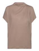 Katkabbginna Blouse Tops T-shirts & Tops Short-sleeved Brown Bruuns Bazaar