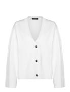 Enceliabbbeth Knit Cardigan Tops Knitwear Cardigans White Bruuns Bazaar