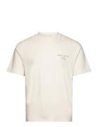 Jprblasanchez Branding Tee Crew Neck Sn Tops T-Kortærmet Skjorte Cream Jack & J S