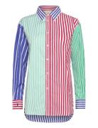 Over Striped Cotton Fun Shirt Tops Shirts Long-sleeved Green Polo Ralph Lauren