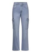 Onlriley Hw Str Cargo Dnm Pim875 Noos Bottoms Jeans Straight-regular Blue ONLY