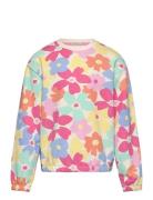 Crop All Over Print Sweatshirt Tops Sweatshirts & Hoodies Sweatshirts Multi/patterned Tom Tailor