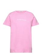 Logo T-Shirt Tops T-Kortærmet Skjorte Pink Tom Tailor