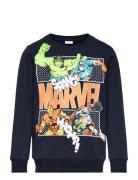 Nkmfinnegan Marvel Sweat Unb Mar Tops Sweatshirts & Hoodies Sweatshirts Navy Name It