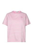 Tasaraita Relaxed Ss Tops T-shirts & Tops Short-sleeved Pink Marimekko